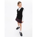 Жилет вязаный для мальчика Amarobaby Pure Love School, рост 128-134 см, цвет чёрный - Фото 7