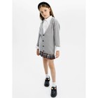 Пиджак вязаный для девочки, рост 122-128 см, цвет серый - Фото 6