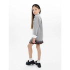 Пиджак вязаный для девочки, рост 122-128 см, цвет серый - Фото 9