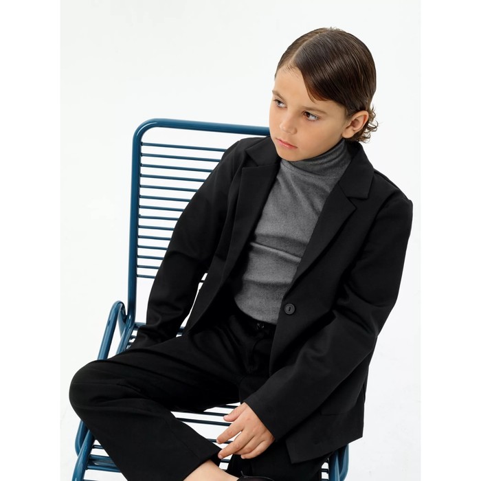 Пиджак для мальчика, рост 146 см, цвет чёрный