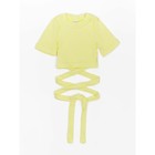 Топ для девочки с короткими рукавами Amarobaby Generation, рост 128 см, цвет жёлтый - Фото 6