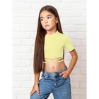 Топ для девочки с короткими рукавами Amarobaby Generation, рост 152 см, цвет жёлтый - Фото 5