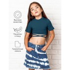 Топ для девочки с короткими рукавами Amarobaby Generation, рост 152 см, цвет лазурно-синий - Фото 2