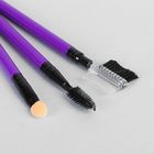 Набор кистей для макияжа, 7 предметов, цвета МИКС - Фото 3