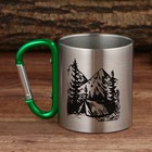 Кружка туристическая с карабином «Поход», 180 мл - Фото 1