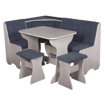 Кухонный уголок «КУ-1Л/4М», со столом, с табуретами, цвет шимо светлый/торес 26/серый