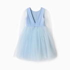 Платье нарядное детское MINAKU: PartyDress, цвет голубой, рост 122 см - фото 35962249