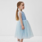 Платье нарядное детское MINAKU: PartyDress, цвет голубой, рост 122 см - Фото 3