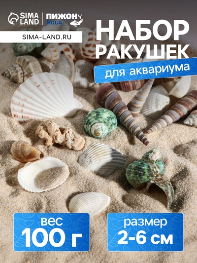 Набор ракушек Пижон Аква 100 г, микс №1