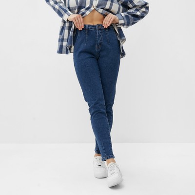 Джинсы женские мом, размер 26 (42), синие