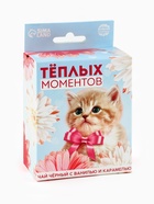 Чай подарочный со вкусом ваниль и карамель «Тёплых моментов» с европодвесом, 50 г - Фото 2