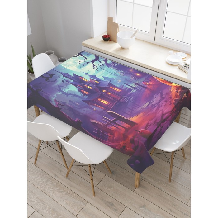 Скатерть на стол «Таинственная ночь», прямоугольная, сатен, размер 145х180 см