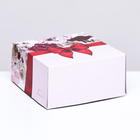 Коробка для торта "Красный бант", 13,5 х 13,5 х 6,8 см - Фото 2