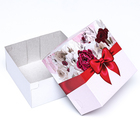 Коробка для торта "Красный бант", 13,5 х 13,5 х 6,8 см - Фото 4
