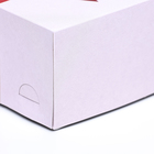 Коробка для торта "Красный бант", 13,5 х 13,5 х 6,8 см - Фото 5