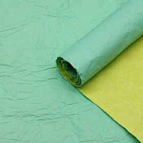 Бумага Эколюкс двухцветная светло-зеленый/желтый пастель 0.65 x 5 м