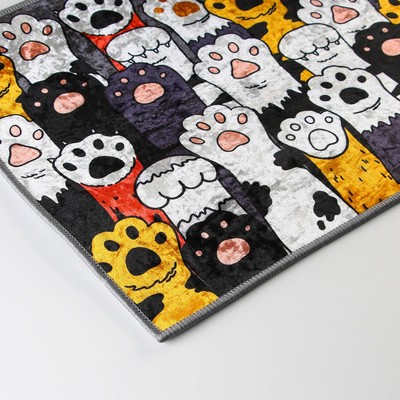 Коврик придверный «Лапки», 40×60 см