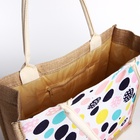 Шопер без застёжки, бежевые, разноцветные - Фото 4