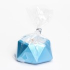 Свеча "Шестиугольник. Мрамор" в подсвечнике из гипса малый,7х3,5см,голубой - Фото 4
