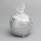 Свеча "Шар в осколках" в подсвечнике из гипса, 8х6,5см, серебро - Фото 4