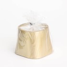 Свеча "Трапеция" в подсвечнике из гипса гладкая, 8х6см, золото - фото 7845202