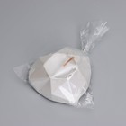 Свеча "Сердце. Мрамор" в подсвечнике из гипса с гранями, 8х7,5х2,5см,белый перламутр - фото 24618343