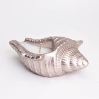 Свеча "Ракушка" в подсвечнике из гипса большая, 17х11х5,5см, шампань - фото 23145711