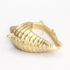 Свеча "Ракушка" в подсвечнике из гипса большая, 17х11х5,5см, золото - фото 23145715