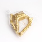 Свеча "Ракушка" в подсвечнике из гипса большая, 17х11х5,5см, золото - фото 23145717