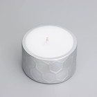 Свеча "Мед" в подсвечнике из гипса с крышкой, 7,5х5,7см, серебро - Фото 4