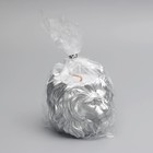 Свеча "Лев" в подсвечнике из гипса, 8,5х8х7см,серебро - фото 23137379