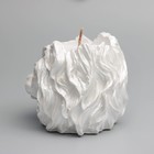 Свеча "Лев" в подсвечнике из гипса, 8,5х8х7см, белый перламутр - Фото 4