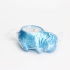 Свеча "Бульдог" в подсвечнике из гипса,8х12х4,5см, голубой - Фото 6