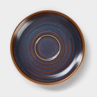 Блюдце фарфоровое Magistro Garland, d=14.2 см, синий