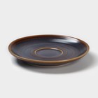 Блюдце фарфоровое Magistro Garland, d=14.2 см, синий - Фото 2