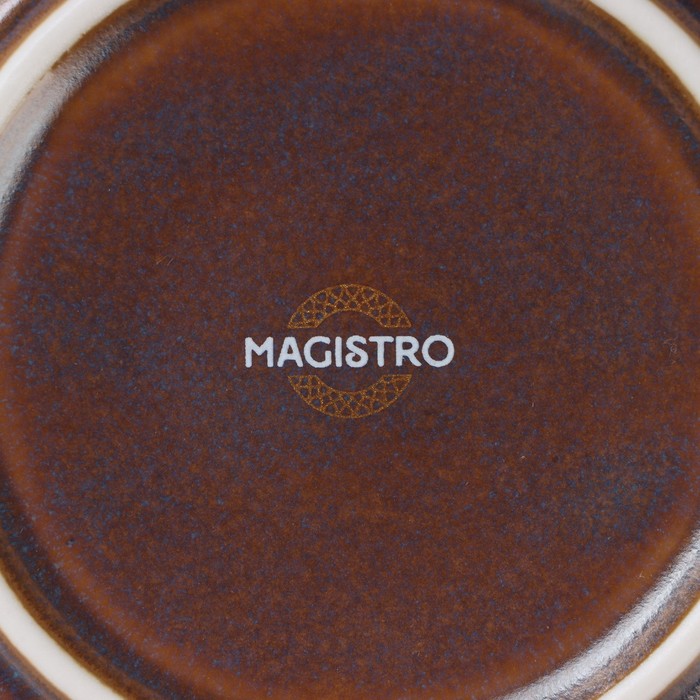 Блюдце фарфоровое Magistro Garland, d=14,2 см, цвет синий - фото 1907902048
