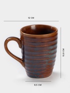 Кружка Magistro Garland, 320 мл, фарфор, синяя, коричневая - Фото 2