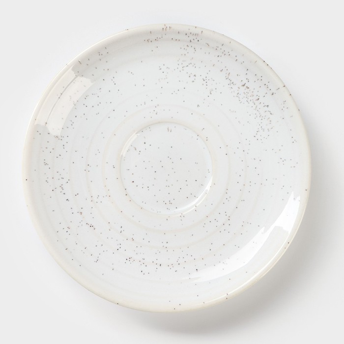 Блюдце фарфоровое Magistro Urban, d=14.2 см, белое - Фото 1