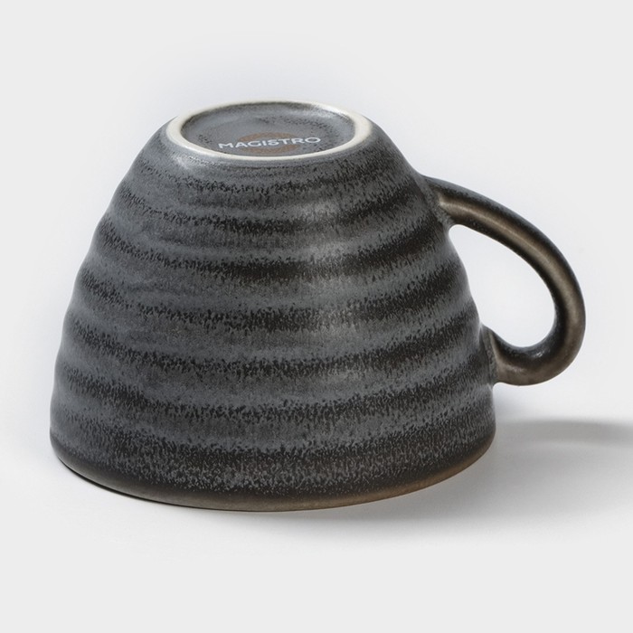 Чашка фарфоровая Magistro Urban, 200 мл, цвет серый - фото 1906455668