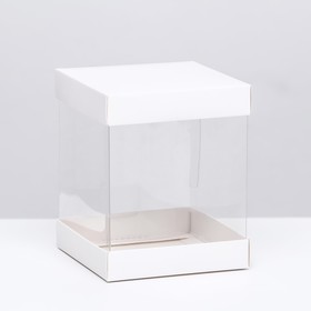 Коробка с PVC Мини 10 X 10 X 12 см "Белый"