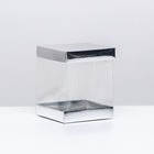 Коробка с PVC Мини 10 X 10 X 12 см "Серебро" - фото 11445722