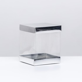 Коробка с PVC Мини 10 X 10 X 12 см "Серебро"