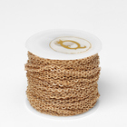 Цепочка железная без карабина на бобине, L=10 м, цвет золото - Фото 2