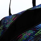 Сумка дорожная женская на молнии, 3 наружных кармана, цвет чёрный/разноцветный - фото 11019090