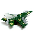 Самолёт «Истребитель», на батарейках, свет, звук, зелёный - фото 4113753