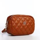 Сумка женская на молнии, цвет рыжий - Фото 3