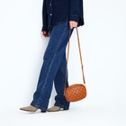 Сумка женская на молнии, цвет рыжий - Фото 7