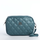 Сумка женская кросс-боди на молнии, 20×6.5×13 см, голубая - Фото 2