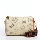 Сумка женская кросс-боди на молнии, 22×11×15 см, с принтом, бежевая - Фото 3