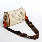 Сумка женская кросс-боди на молнии, 22×11×15 см, с принтом, бежевая - Фото 4